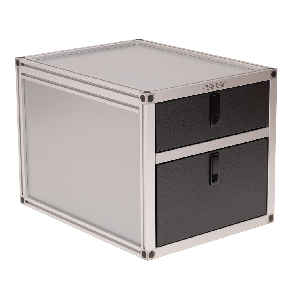 Stacked double drawer module