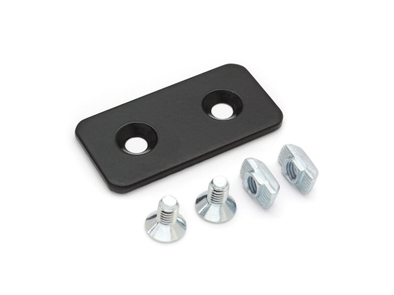Connecting plate with mounting kit